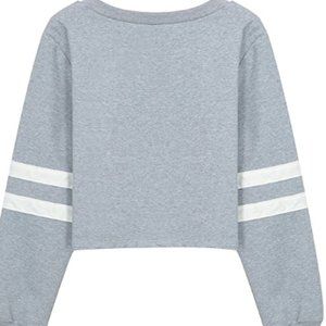 Cropped long sleeve sweater